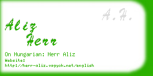 aliz herr business card